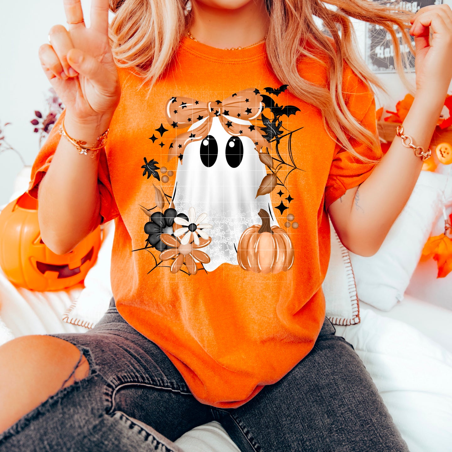 Halloween coquette ghost | DTF Transfer | POD